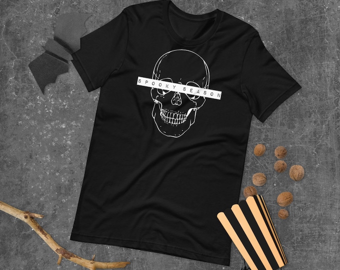 Spooky Season Shirt | Halloween T-Shirt | Halloween Tee | Skull Short-Sleeve Unisex T-Shirt | The Creeperie