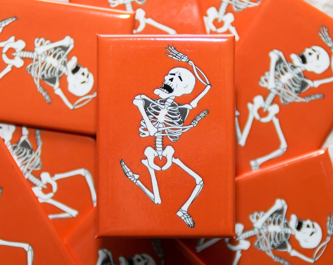 Dramatic Skeleton Fridge Magnet | Halloween, Spooky Magnets | Skeleton Magnets | Refrigerator, Fridge Magnets | The Creeperie