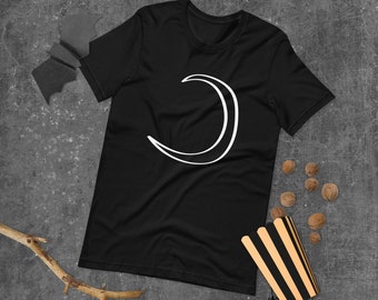 Moon Unisex T-Shirt | Moon Short Sleeve Tee | Moon T-Shirt | The Creeperie
