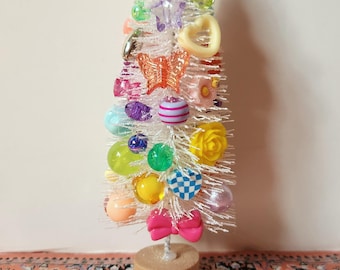 6" Bottle Brush Christmas Tree – Midcentury Modern Dollhouse Decor (1:12 Scale)