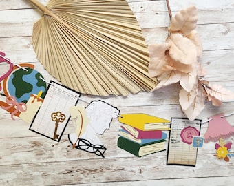 Banner libresco: decorazione per la festa della biblioteca dell'Accademia Oscura