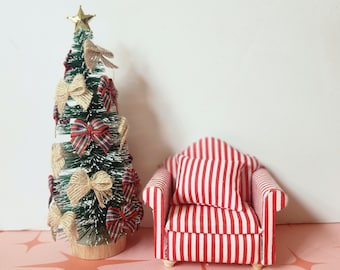 6" Bottle Brush Christmas Tree – Modern Dollhouse Decor (1:12 Scale)