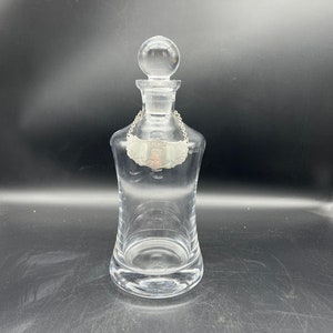 Marquis by Waterford Crystal Alcohol Decanter with Sieff Pewter GIN Hanging Tag