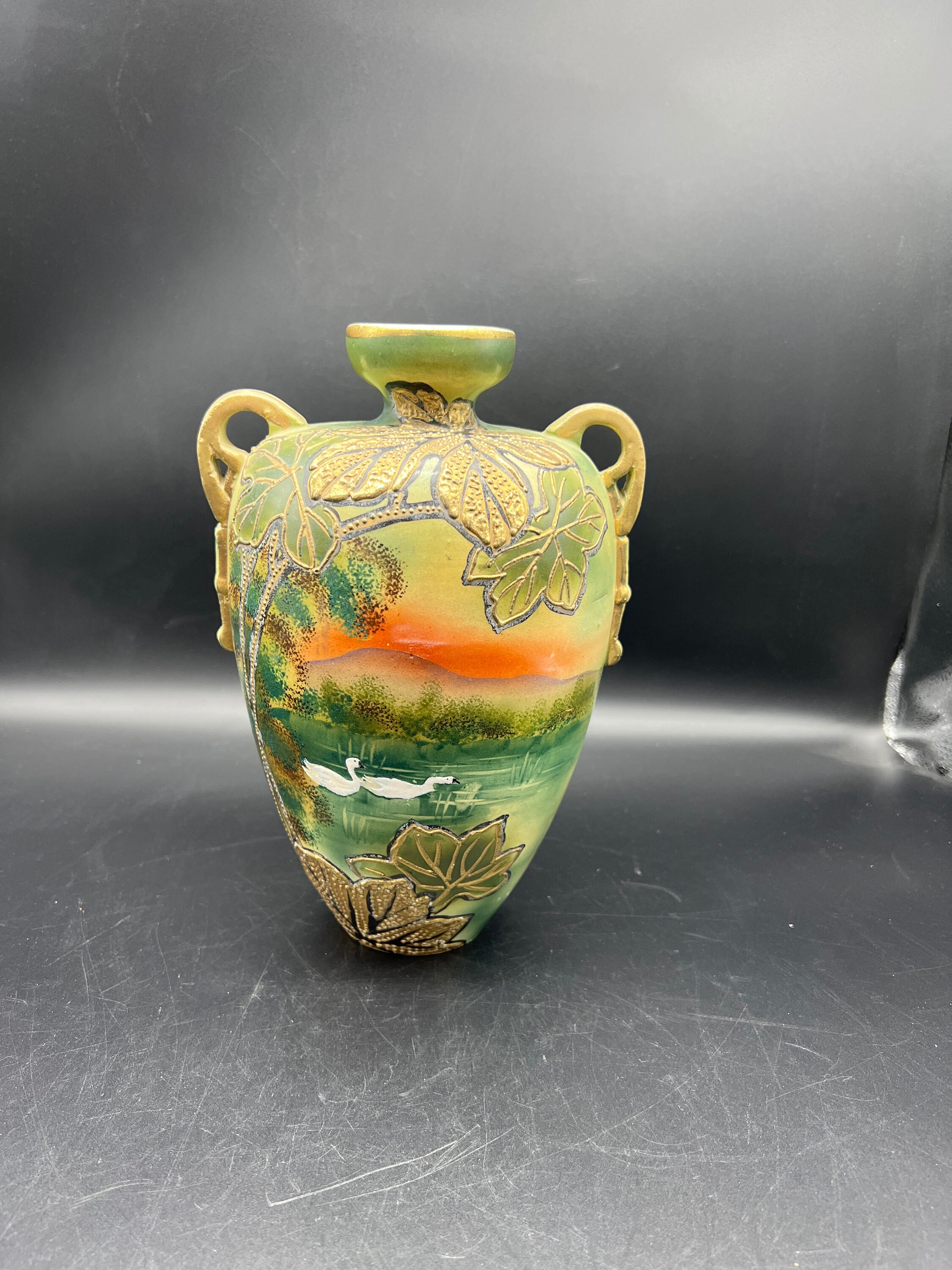 Nippon Swan Vase - Etsy