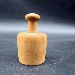 Vintage Small Butter Mold Press Stamp with Acorn Design
