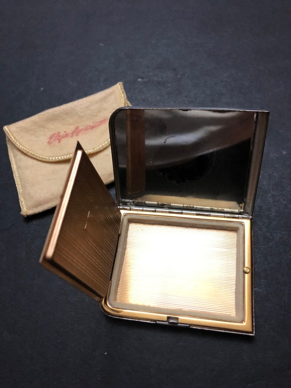 Vintage Elgin American Powder Compact Silver Copp… - image 6