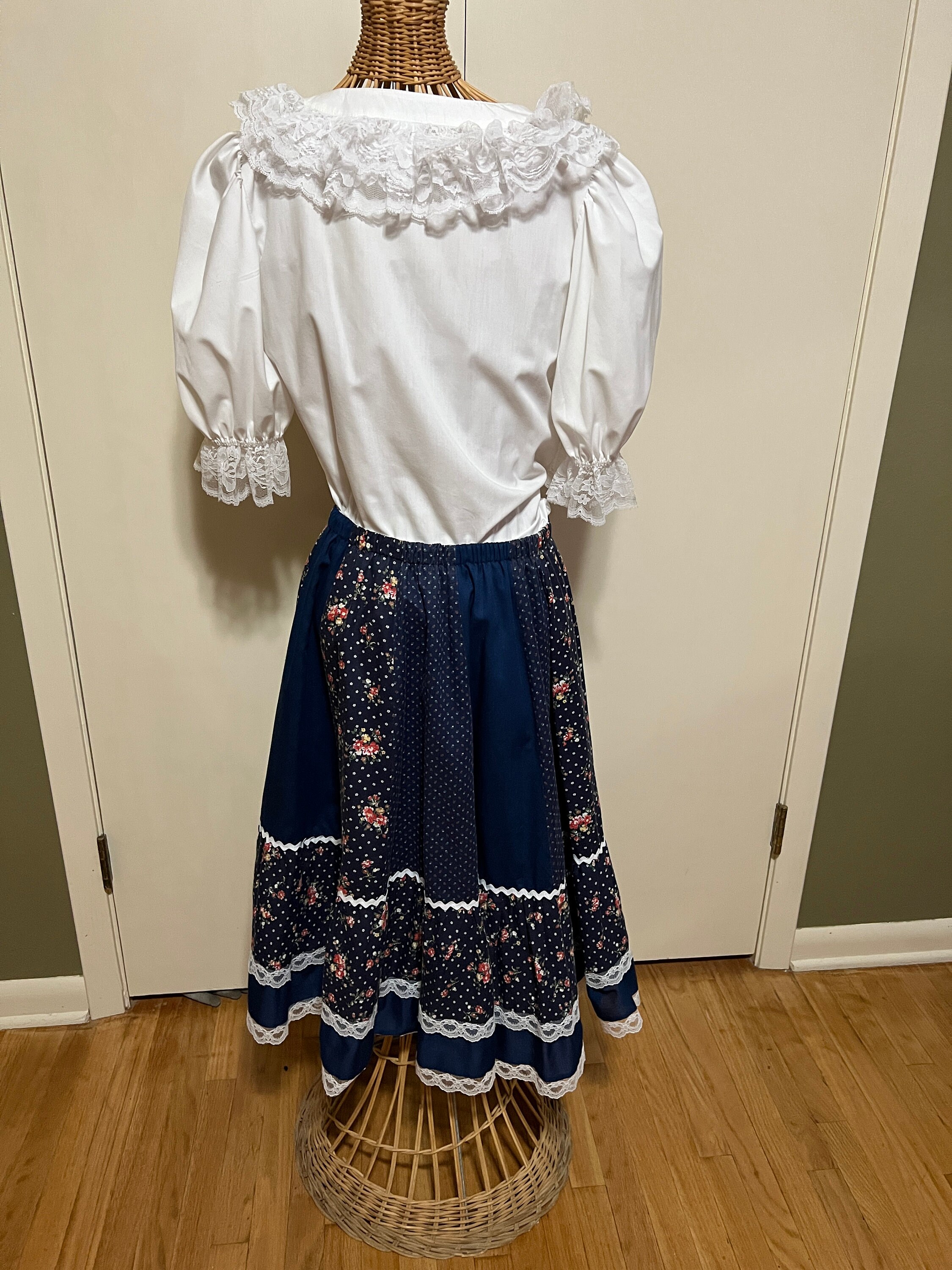 Vintage Square Dance Skirt Blouse Pantaloons 1970's Etsy