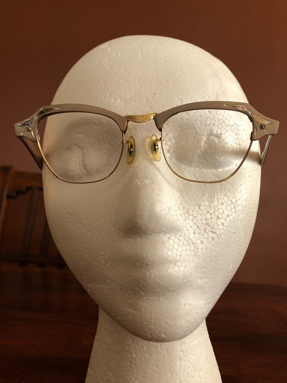 Vintage Baush and Lomb Rose Gold Pink Eyeglasses E