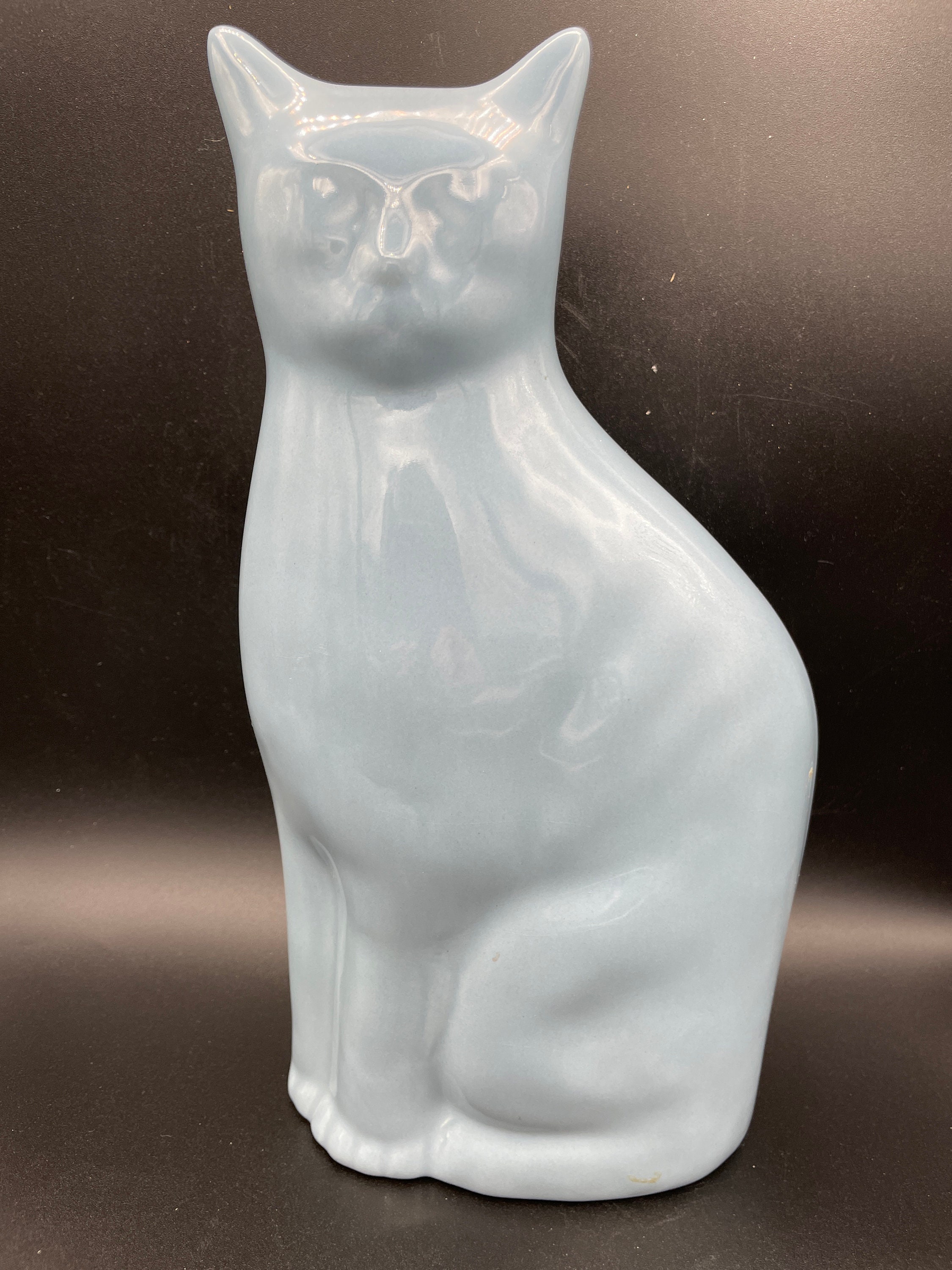 Imperial Pottery Joplin Mo. Tall Blue Cat Etsy UK