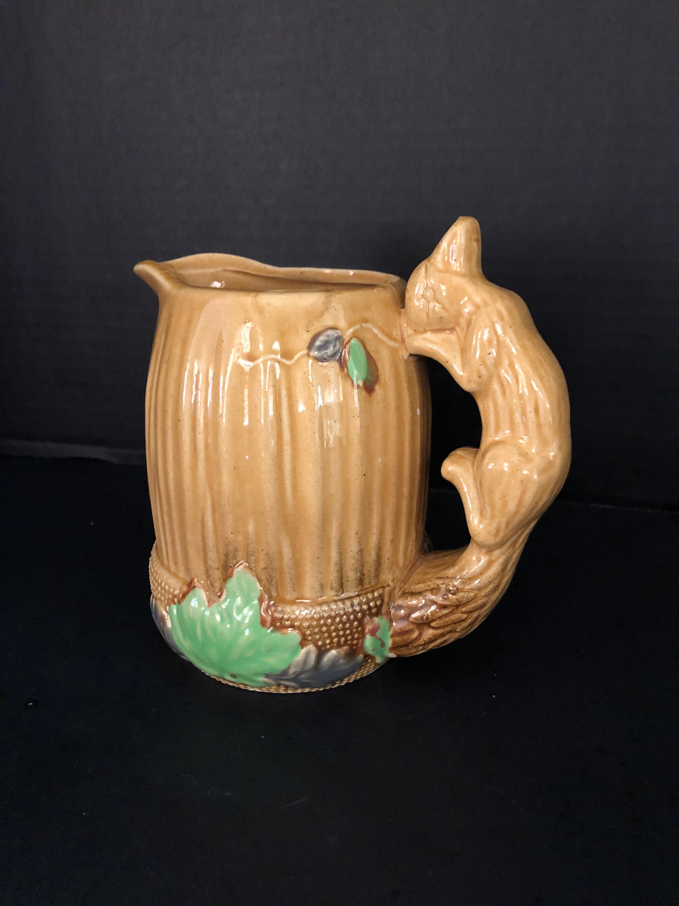 Harvest Squirrel 7.25 Inch Ceramic Stoneware Pitcher Harvest Squirrel 7.25 Inch Ceramic Stoneware Pitcher