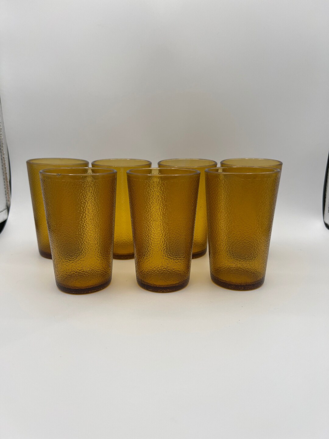 Vintage 1970's Juice Glasses Set of 7 by TEXAN Amber Etsy