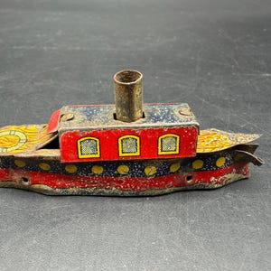 Old Antique Tin Toy Boats - Etsy