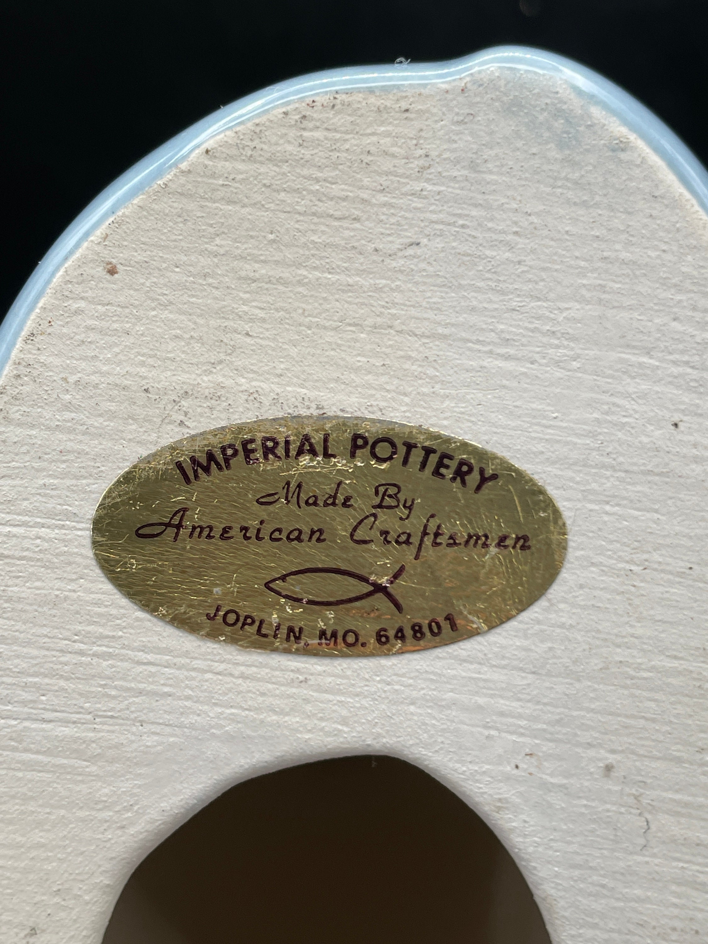 Imperial Pottery Joplin Mo. Tall Blue Cat Etsy UK