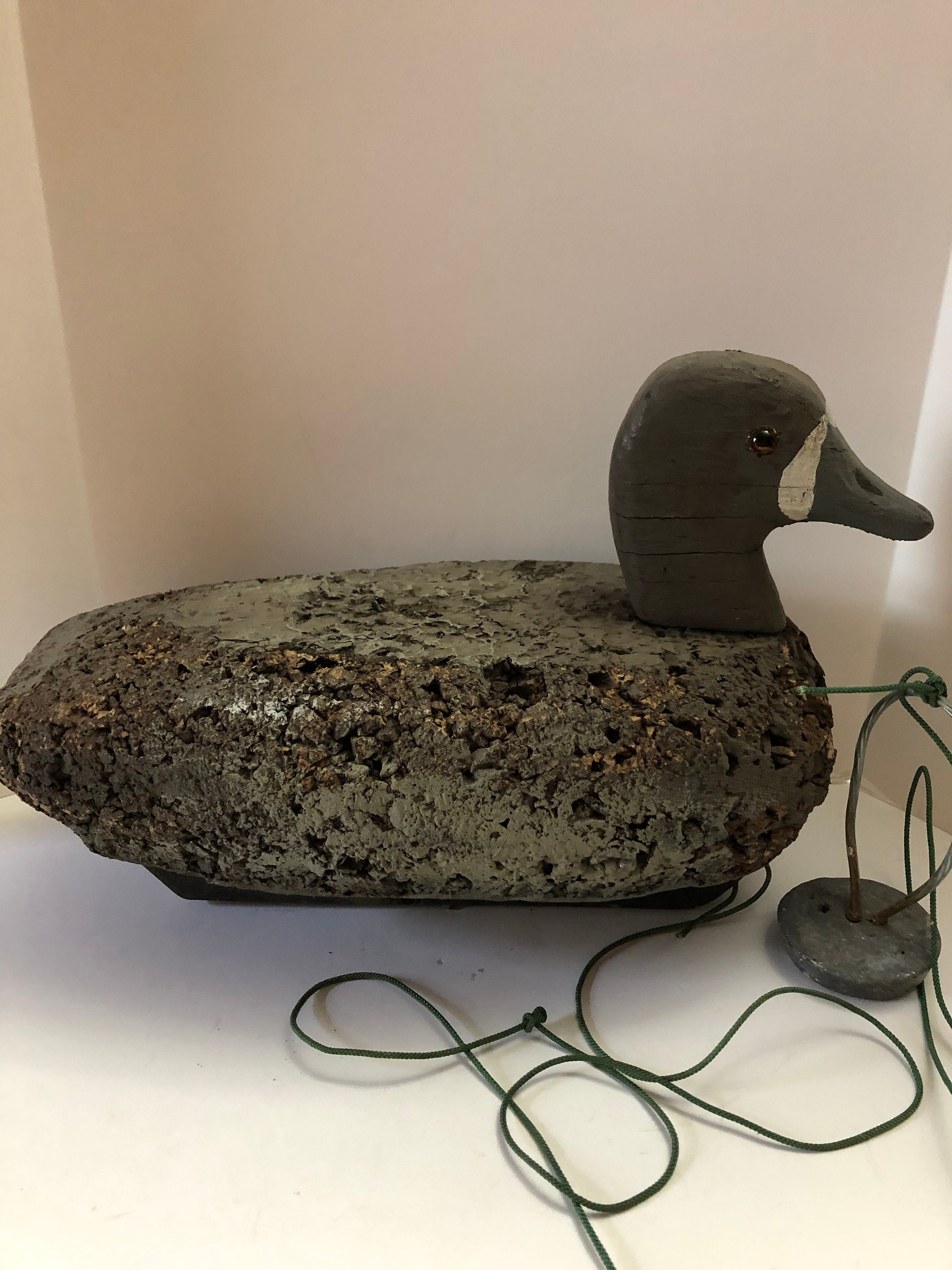 Vintage Cork Duck Decoy Handmade with Lead Weight 1940s Etsy