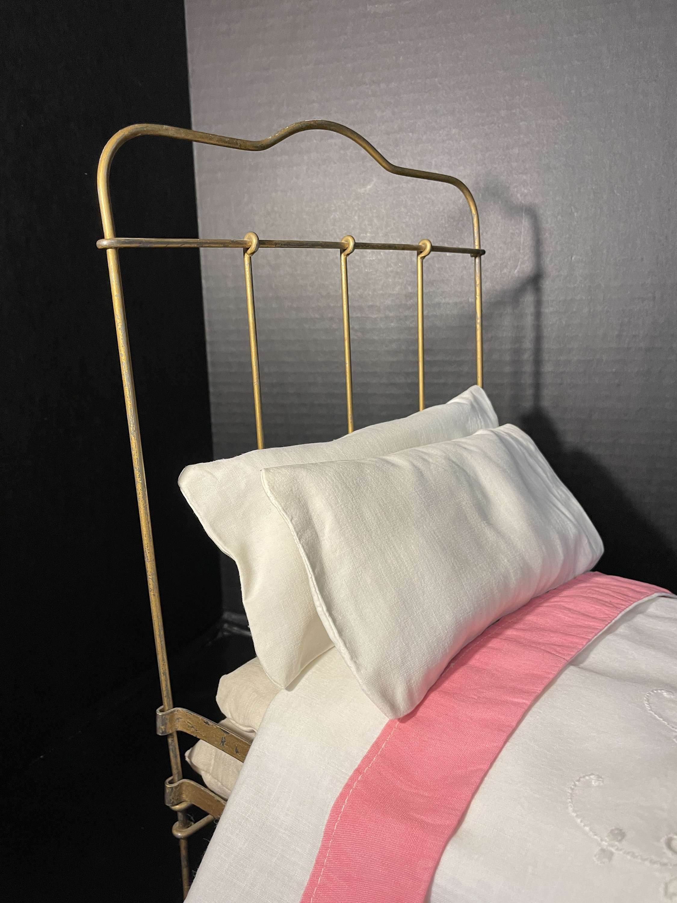 Antique Metal Doll Bed With Bedding 1910 1920 Etsy