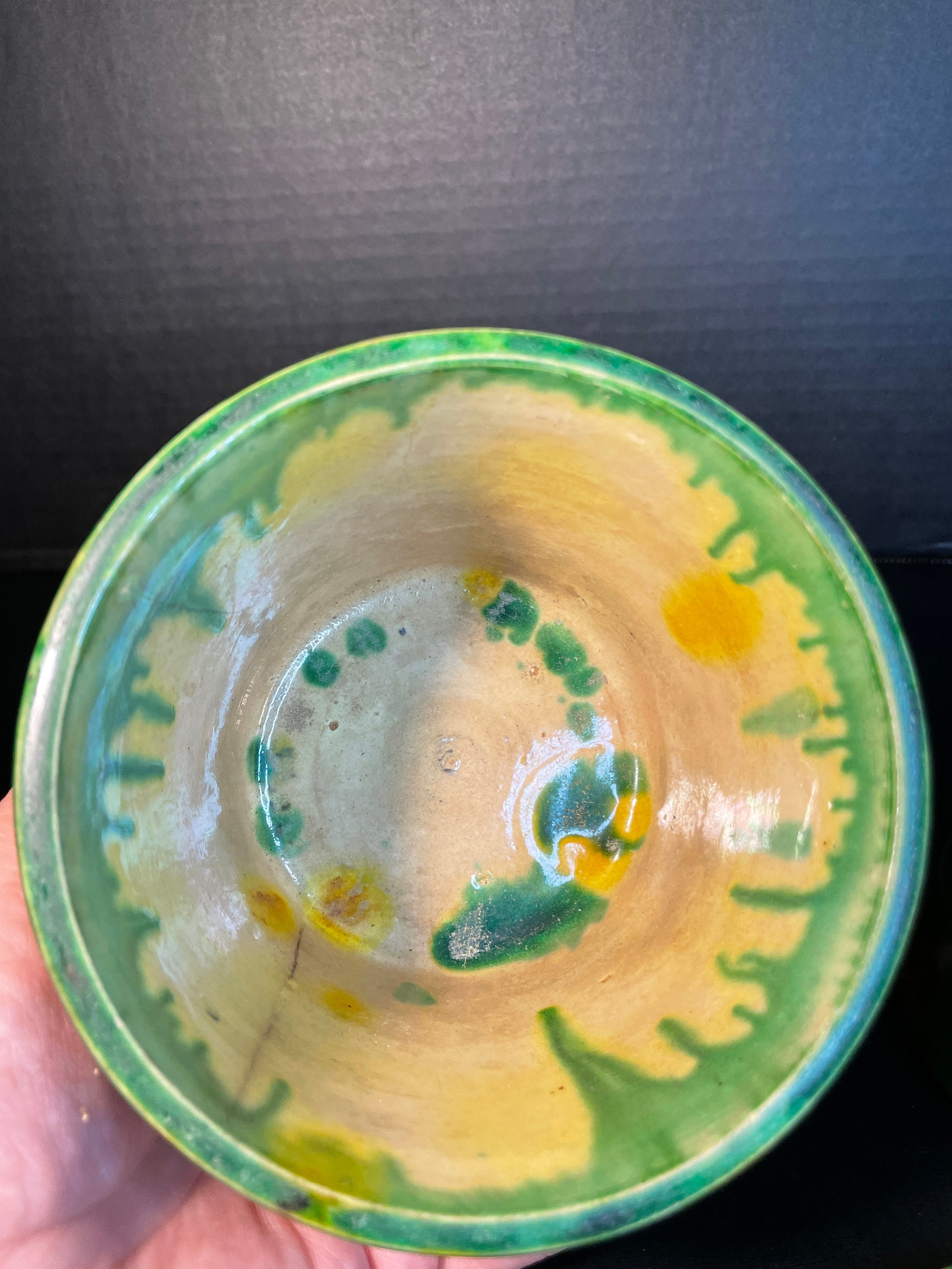 Vintage Antique Egg and Spinach Glaze Stacking Measuring Bowls Etsy