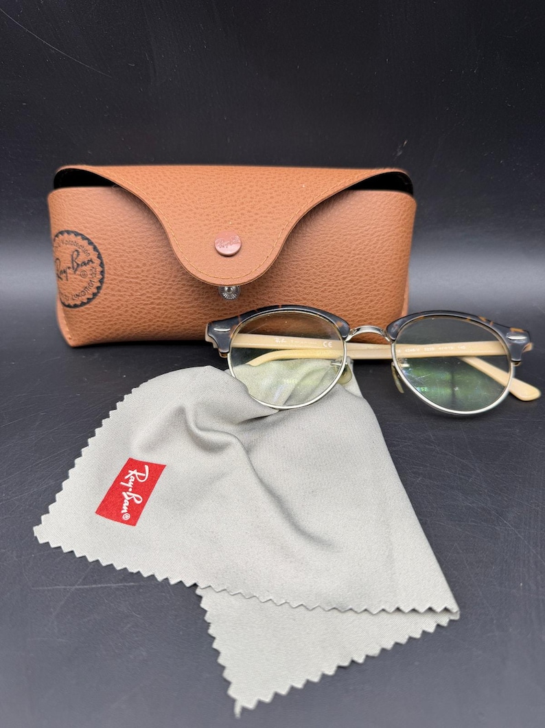 Vintage Ray-Ban Luxottica Rx Glasses with Leather Case image 1