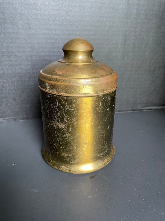 Antique Tom Keene Brass Cigar Humidor Early 1900's