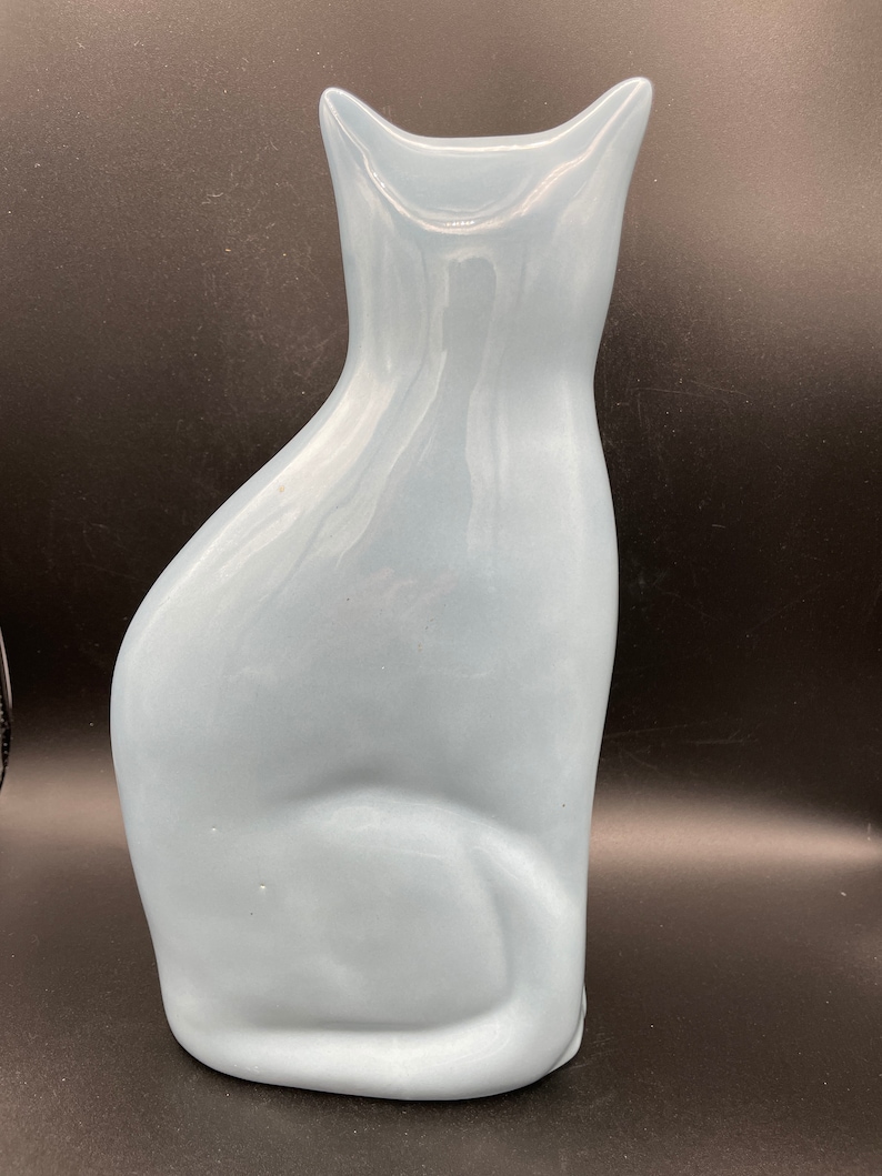 Imperial Pottery Joplin Mo. Tall Blue Cat Etsy UK