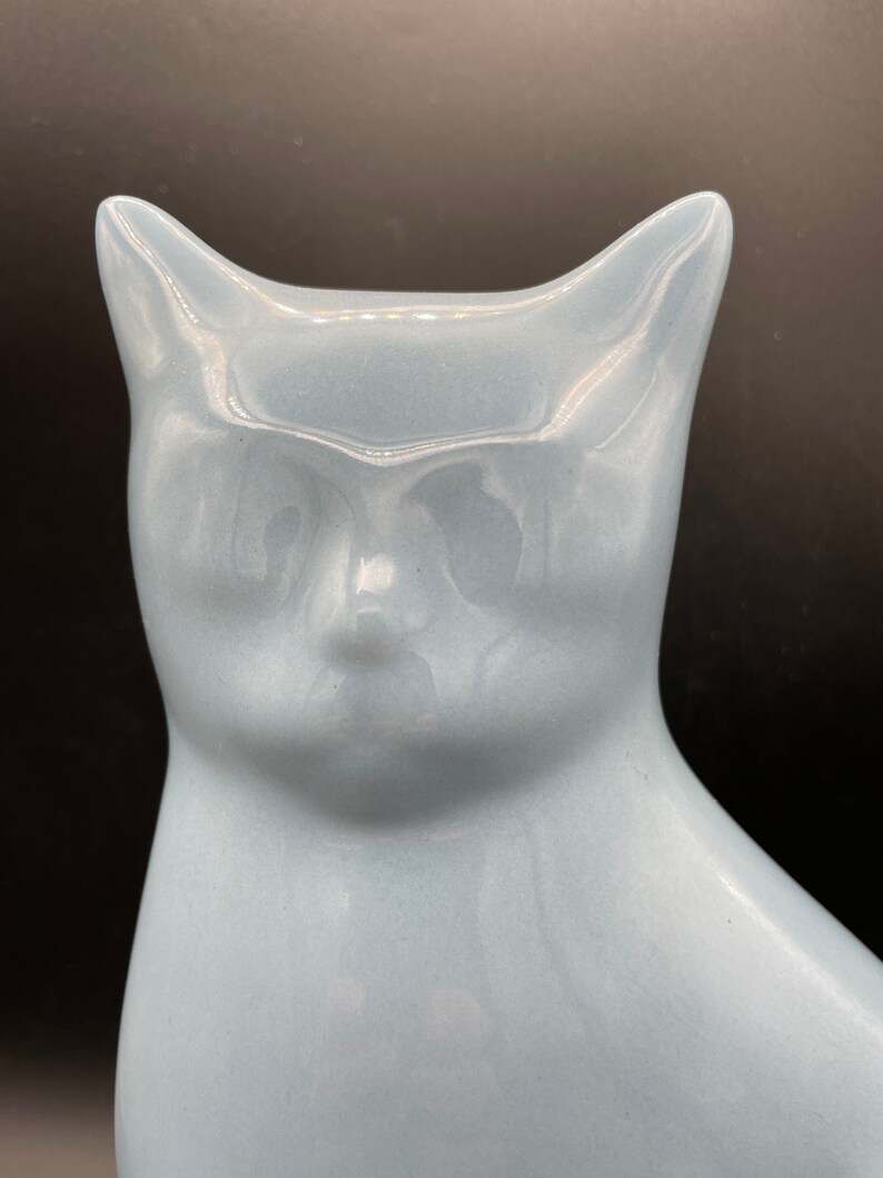 Imperial Pottery Joplin Mo. Tall Blue Cat Etsy UK