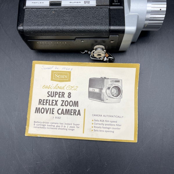 Sears Easi-load C162 Super 8 Reflex Zoom Movie Camera