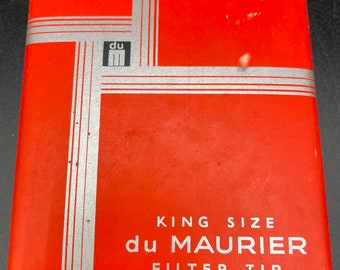 Vintage du MAURIER King Size Filter Tip Cigarette Empty Box Pack