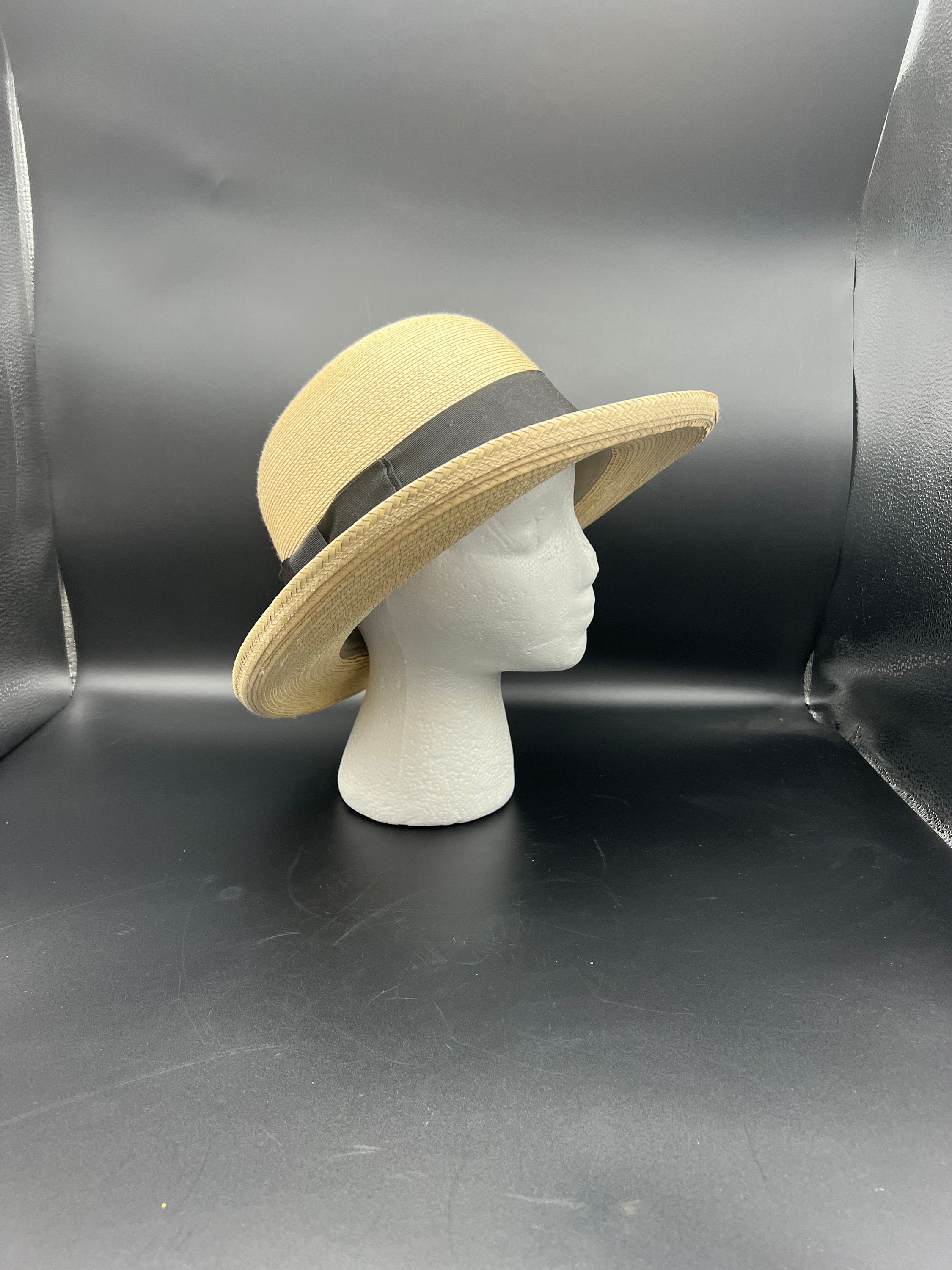 KactusRose Original Wide Brim Straw Sun Hat Fedora Style Black Band Guatemala Aztec Black Bandana XL Wide Brim Bamboo Straw Summer hat  main image 4