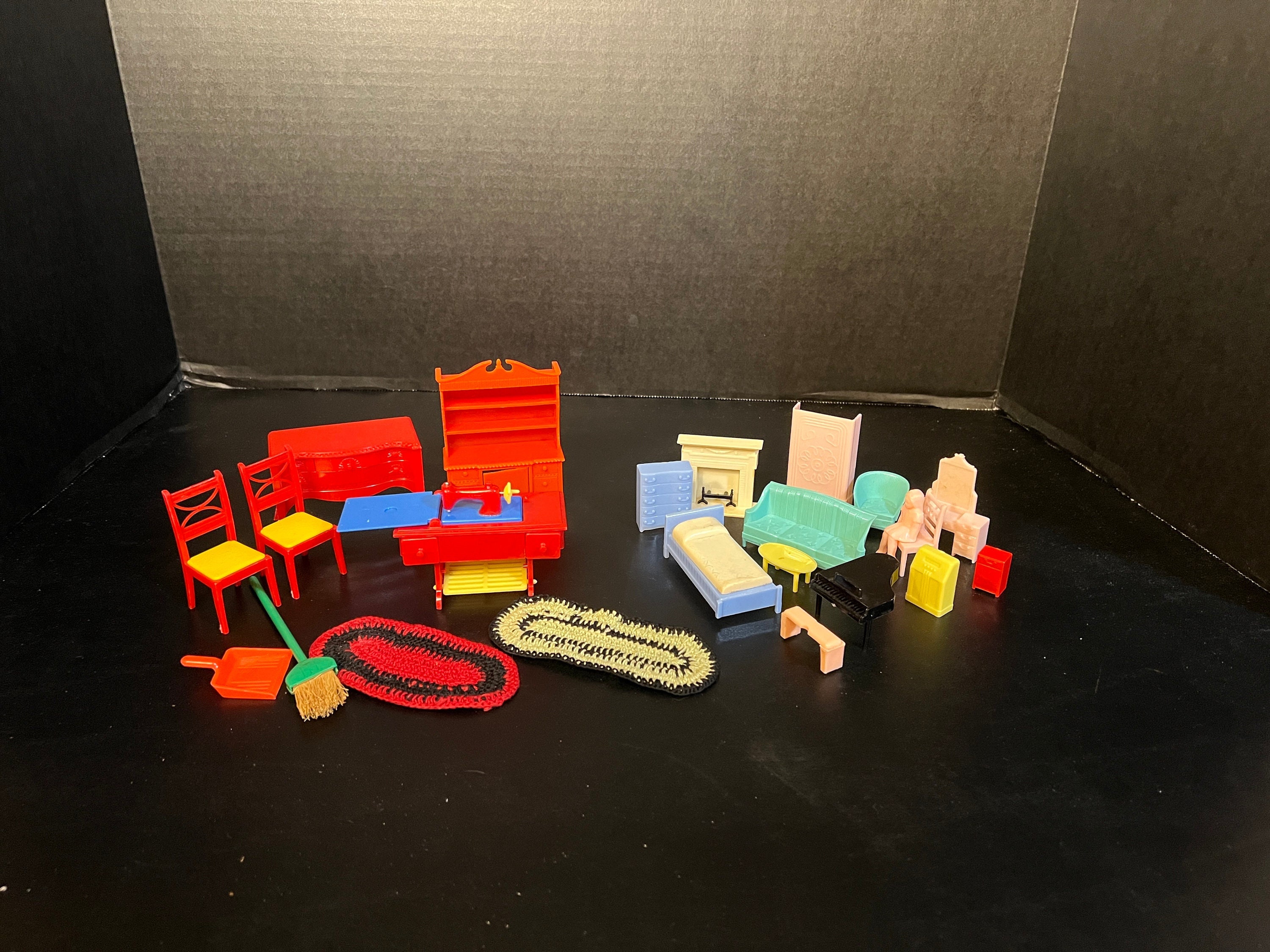 Vintage plastic cheap dollhouse furniture