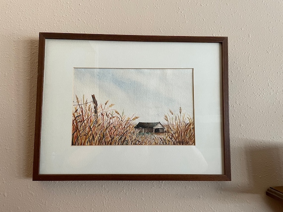 Framed watercolor discount