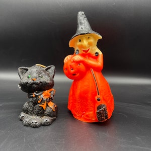 Gurley Witch Candle 1960's and Black Cat Candle