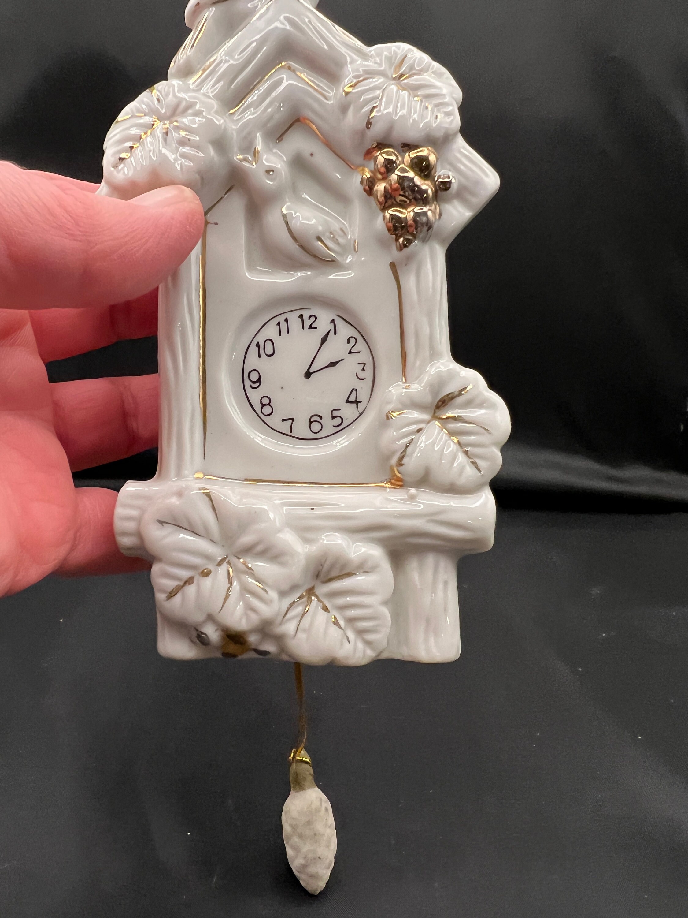 Ceramic Cuckoo Clock Wall Pocket Japan Pinecone Pendulum - Etsy