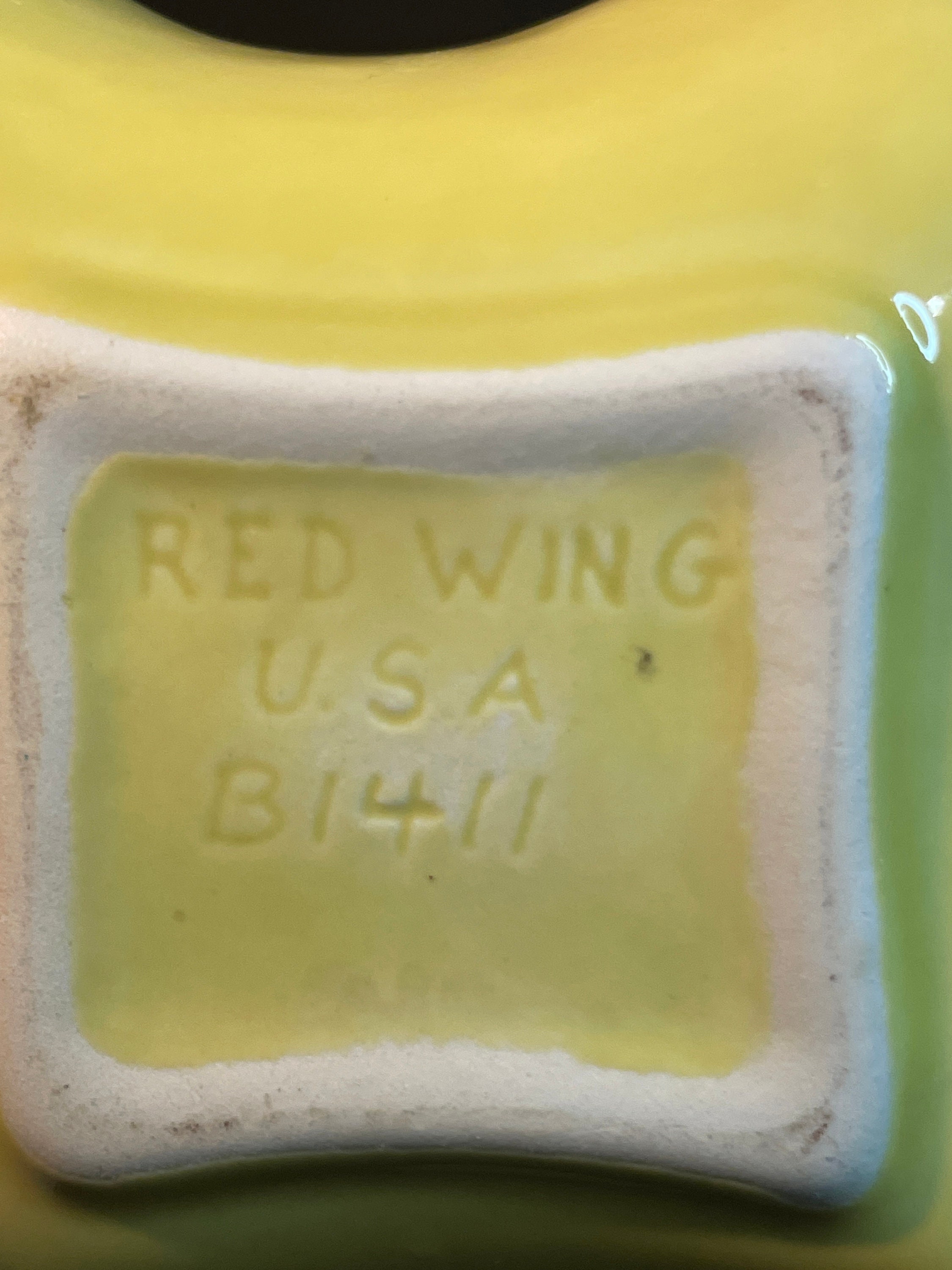 MCM Red Wing Pottery Candle Holders B1411 Brilliant Yellow Etsy