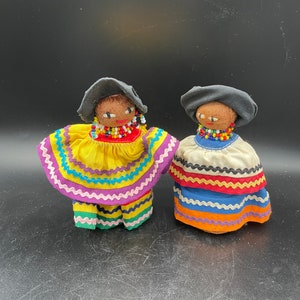 Vintage Seminole Palmetto Dolls Florida and Everglades Native Americans