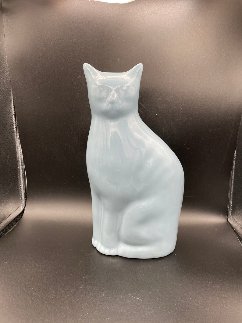 Imperial Pottery Joplin Mo. Tall Blue Cat Etsy UK