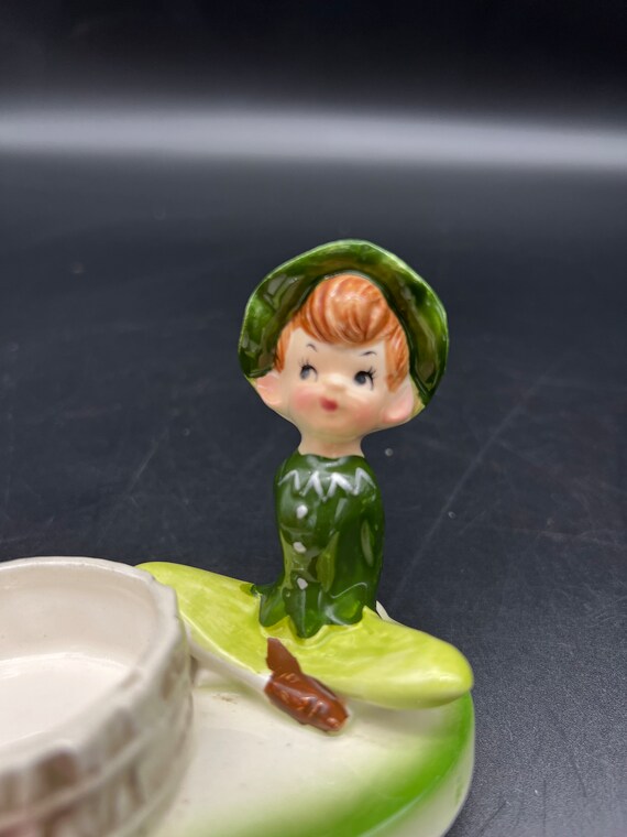 Enesco Pixie Elf Kitchen Ring Dish Holder 1950's - image 5
