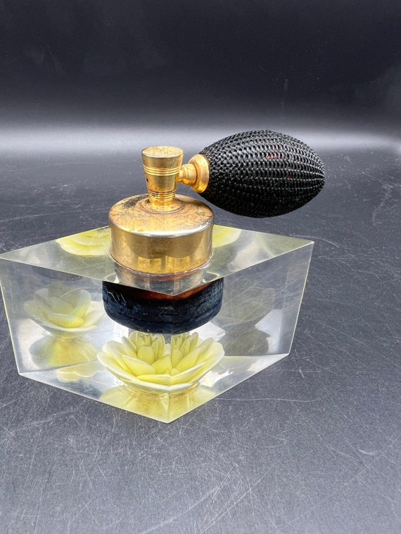 Vintage Evans Atomizer Lucite Perfume Bottle with… - image 3
