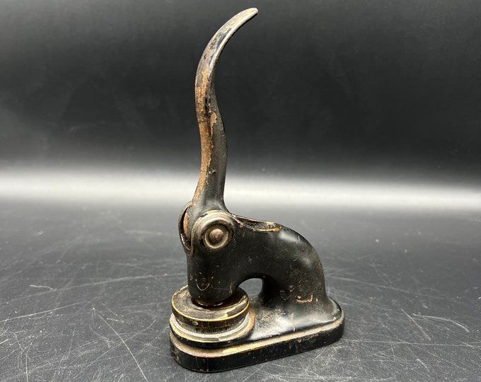 Antique Cast Iron Small Notary Public Embosser Stamp Desktop Etsy
