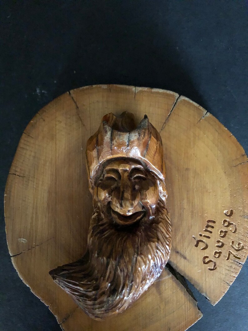 Download Jim Savage Signed Wood Carving Wood Spirit Cowboy 1976 Sculpture Art Collectibles Colonialgolfhart Com