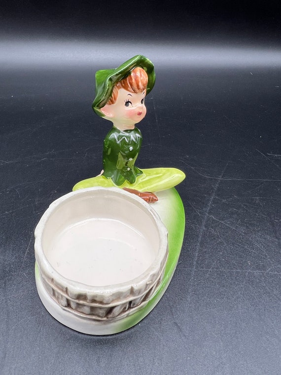 Enesco Pixie Elf Kitchen Ring Dish Holder 1950's - image 2