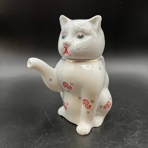 Lucky Cat Kitty Chinese Teapot Creamer 1990&#39;s