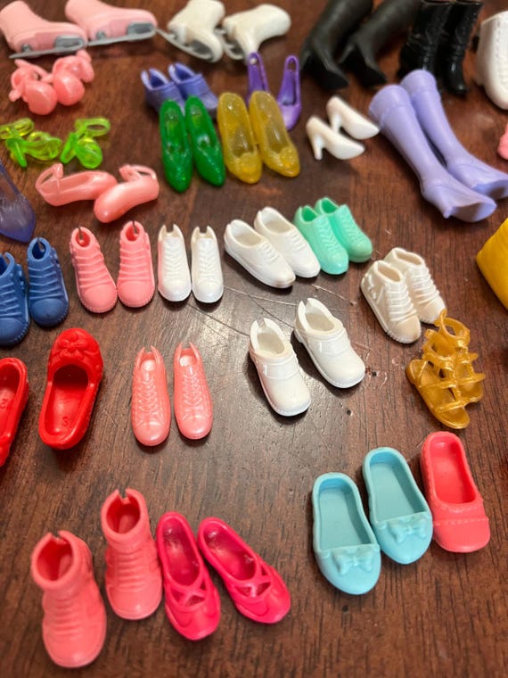 Barbie Doll Shoes 45 Pairs Boots Skates Skipper Chelsea Etsy