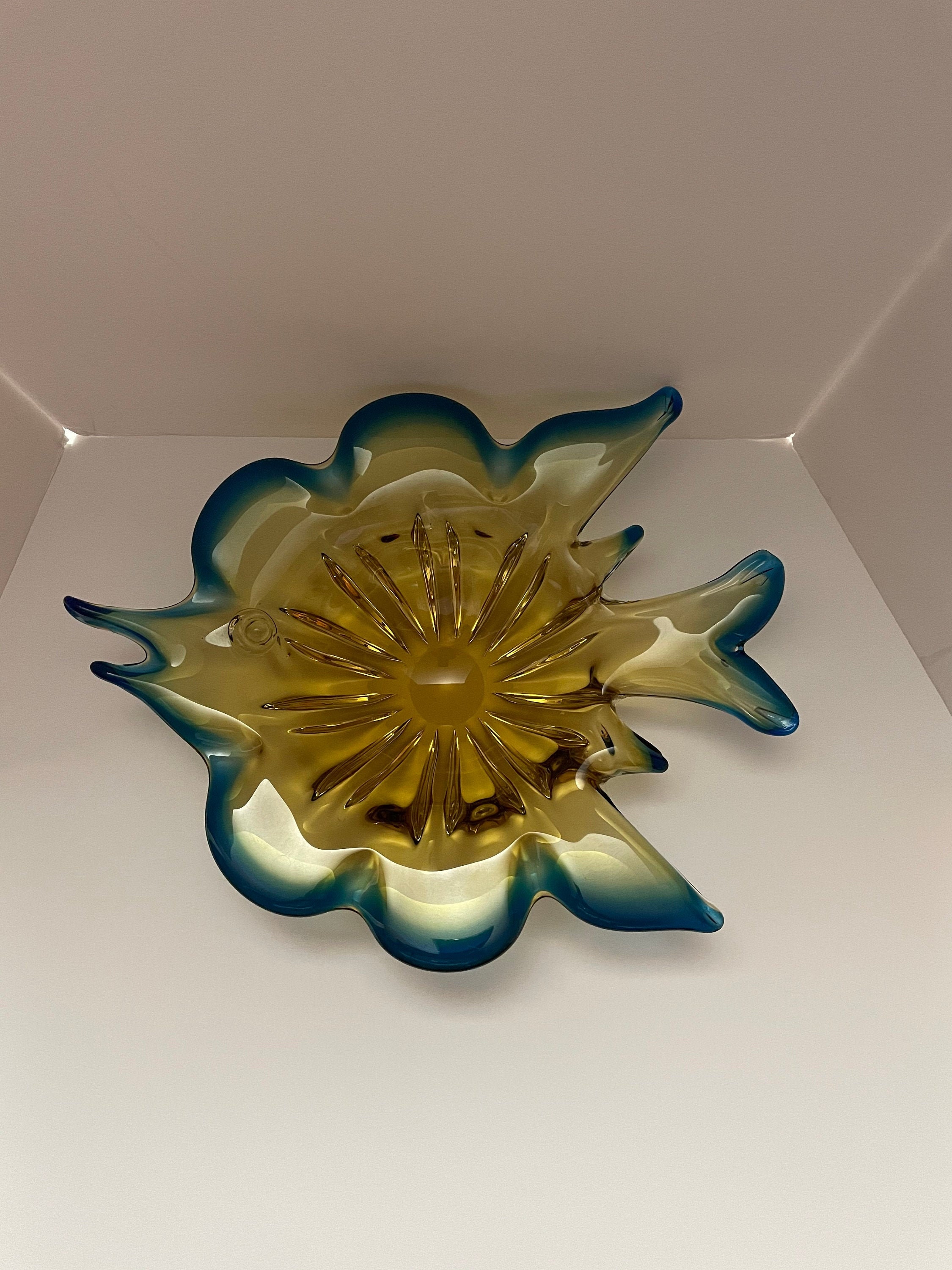 Vintage Murano Handblown Glass Fish Candy Dish