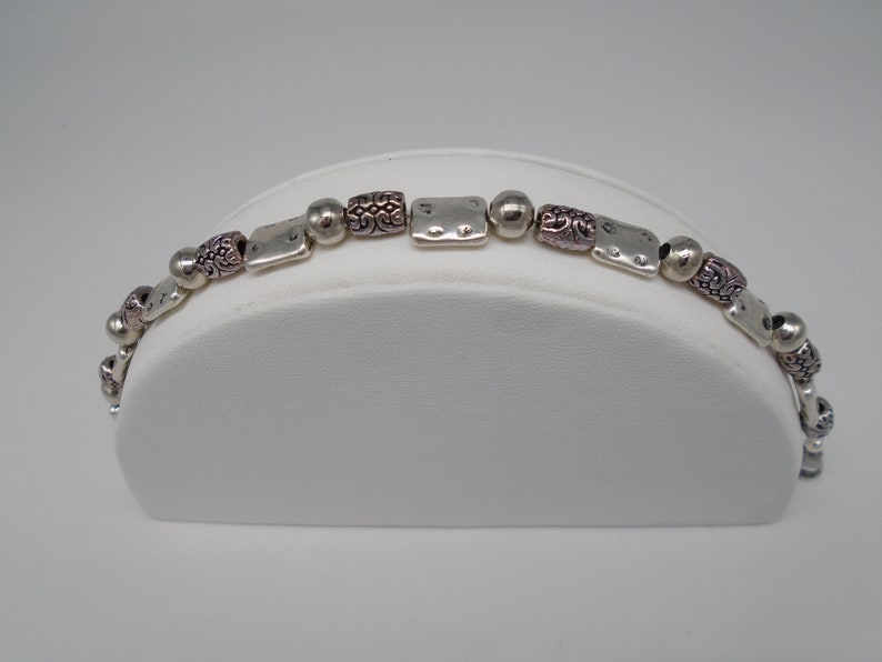 Womens Handmade Jewelry Tibetan silver 7 inch bracelet with Amethyst and rose quartz earrings set fashion jewelry art deco jewelry