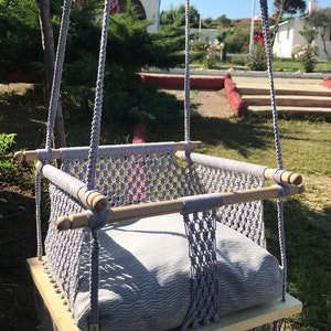 gusuu® Macrame Baby Swing - Gray