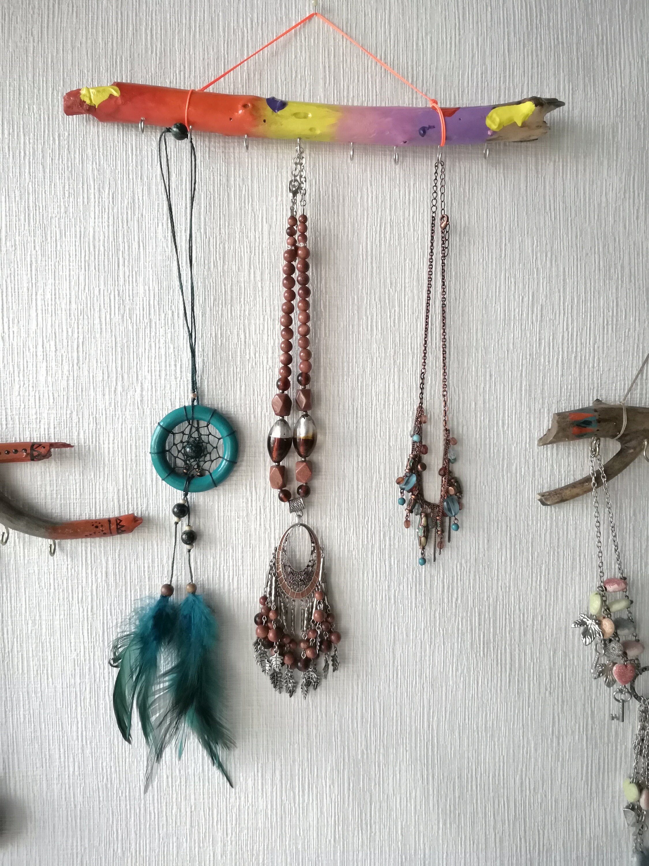 Jewelry Organizer Boho Decor Storage Jewelry Holder Hanging Etsy