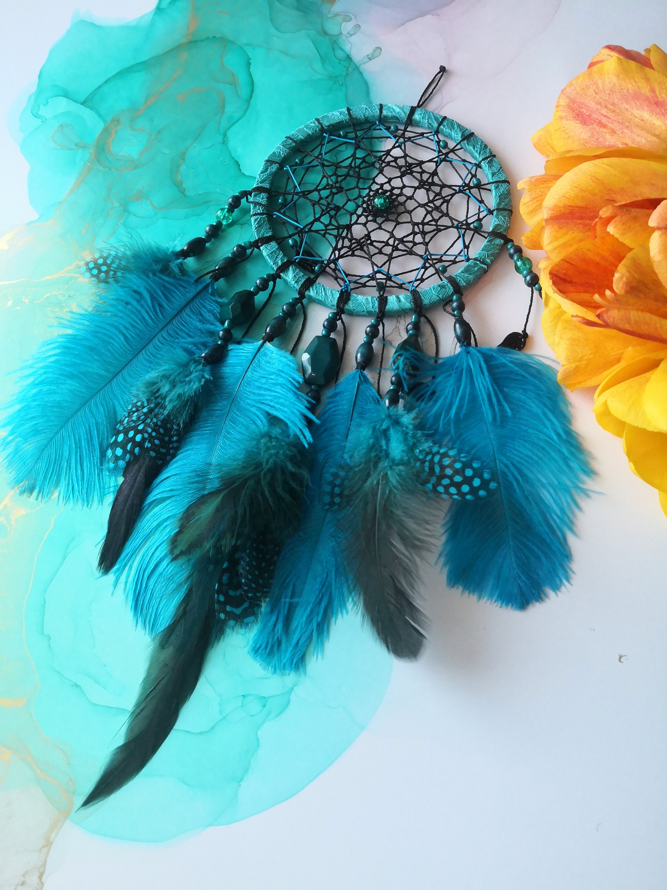 Turquoise dreamcatcher dream catcher home decor Etsy