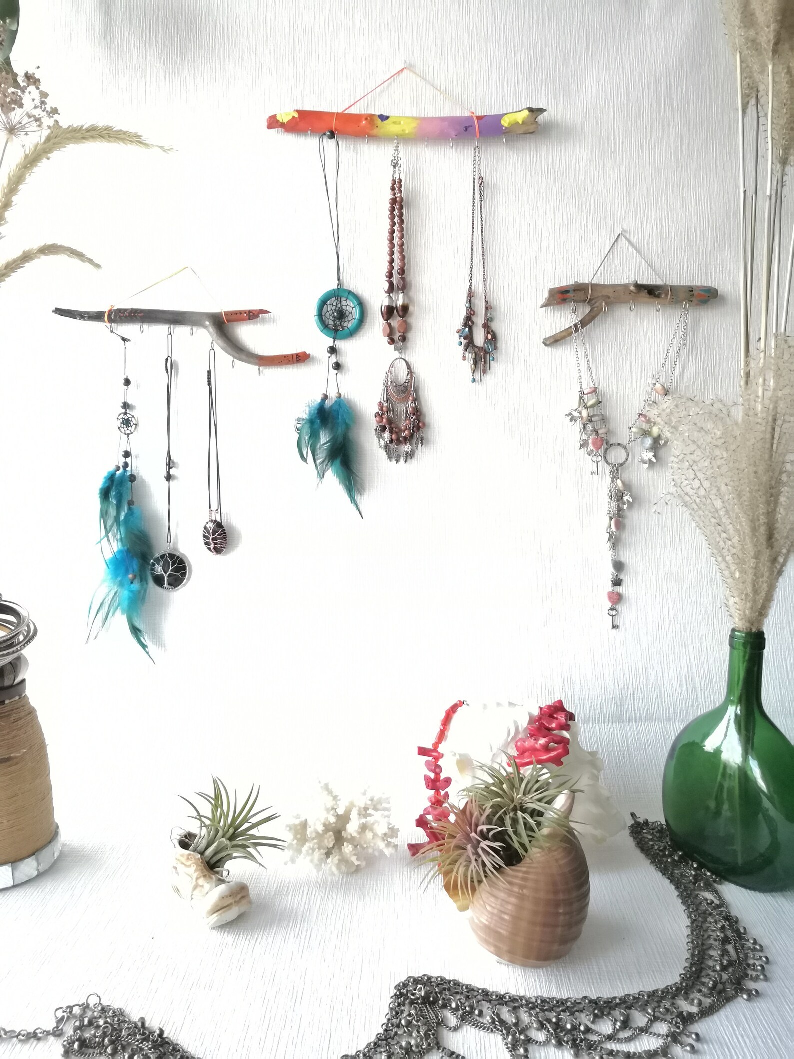 Jewelry Organizer Boho Decor Storage Jewelry Holder Hanging Etsy