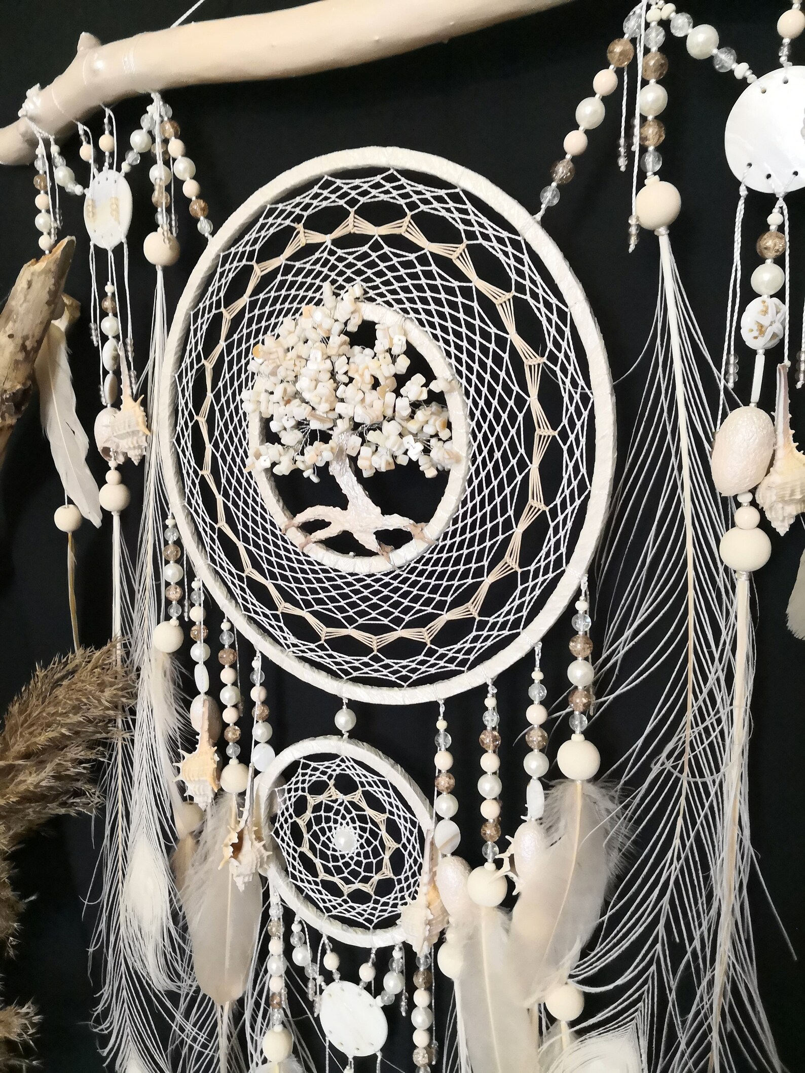 Wire Tree of Life Dream Catcher Wall Hanging Ivory Etsy