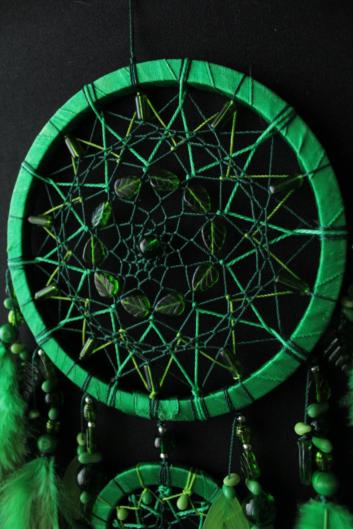 Green dream catcher small dreamcatcher home decor Etsy