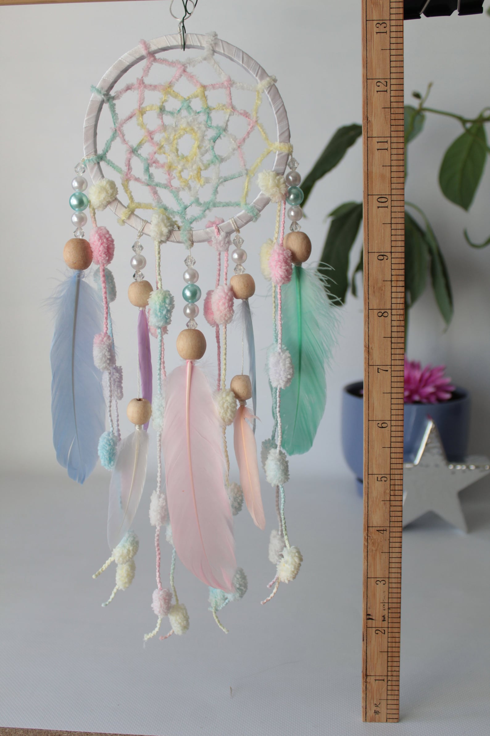 Traumfänger Mit Einhorn-Motiv Für Mädchen - Mittelgröße 32,5 Cm Durchmesser